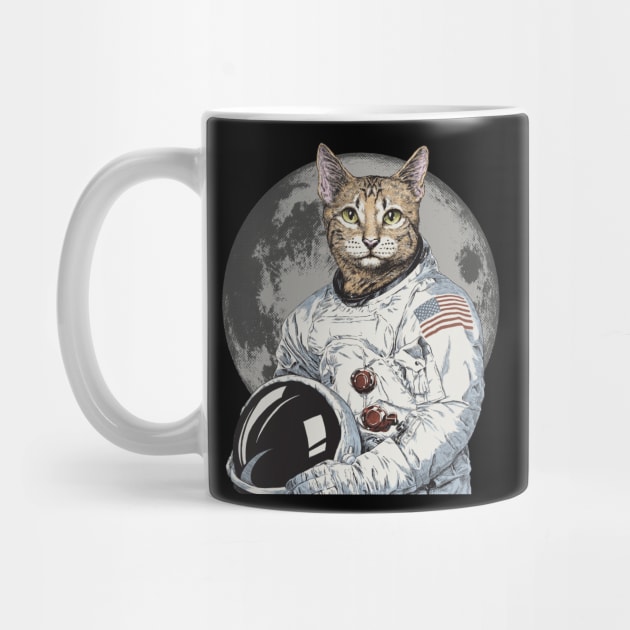 Astronaut Space Cat Moon by shopkittycat